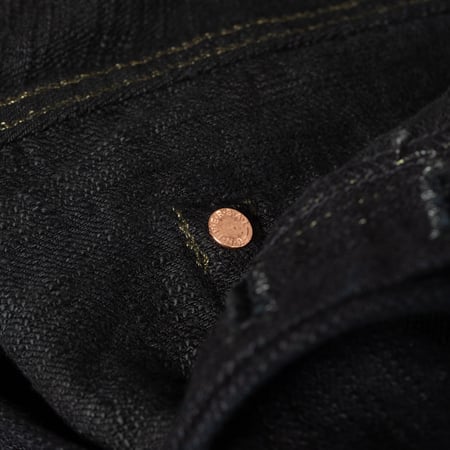 277 17oz Just Right Straight Bumpy Denim Kuro