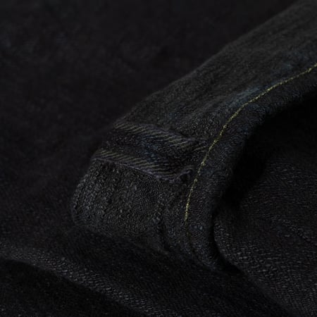 277 17oz Just Right Straight Bumpy Denim Kuro
