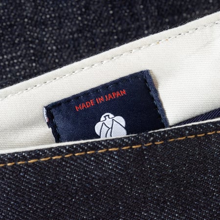 détail jeans MOMOTARO  14.7oz tag