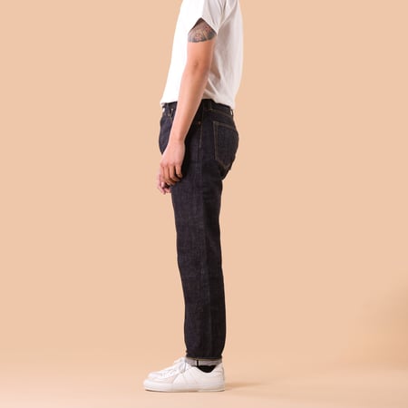 0411 15.5oz Slub Nep Denim Straight Fit Jeans