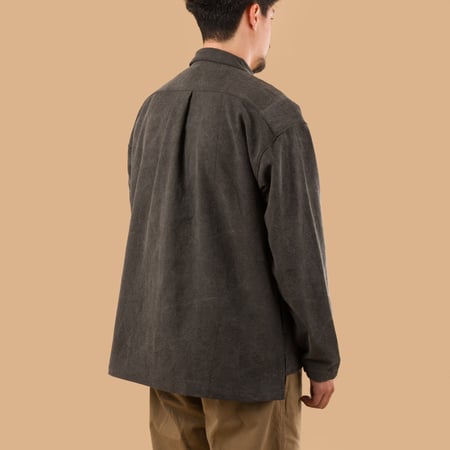 image flâneurs veste Jackman noir Sumi Coach Shirt Black back