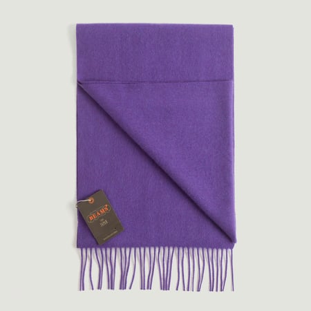 Cashmere scarf BEAMS PLUS Solid color Purple