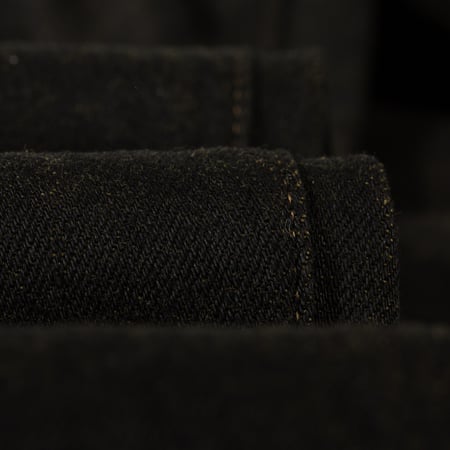 246-BKOL 12.5oz Black X Olive Selvedge Denim Neat Straight