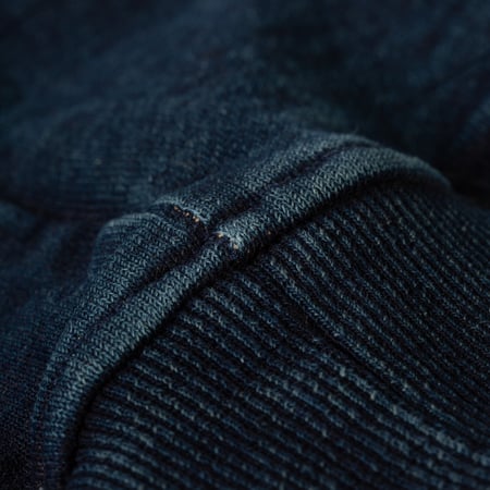 SAMURAI JEANS  sweat capuche zippé indigo detail