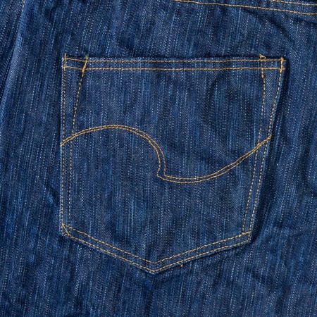 flâneurs ONI DENIM  274 Awa Shoai Natural Indigo Regular Straight Selvedge Denim poche