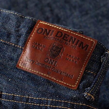 flâneurs jean ONI Denim Kase leather patch