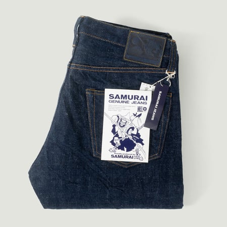 Vignettes jeans SAMURAI JEANS  18oz Ai-Benkei Natural Indigo Relaxed Tapered