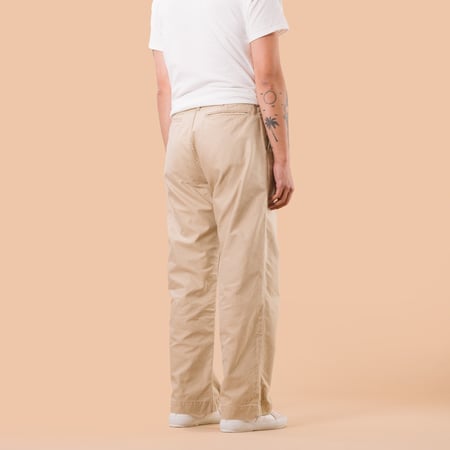 image flâneurs JAPAN BLUE JEANS  wide Fit Trousers beige dos (5)