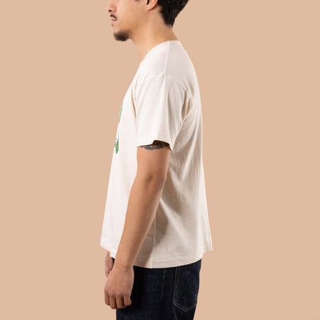 images flaneurs WAREHOUSE & CO.  Lot. 4064 SS T-shirt Crocodile Cream side