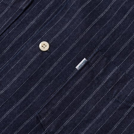 image flâneurs Omoto Denim chemise 5122 Dobby Stripe Shirt_détail-3