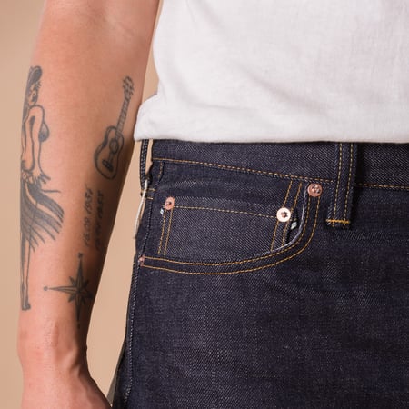 images flâneurs OMOTO DENIM  15.5oz Raw Denim coin pocket