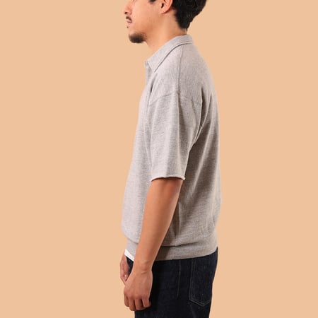 image flaneurs DUBBLE WORKS  Cut Off Sleeve Sweatshirt polo Heather Grey side