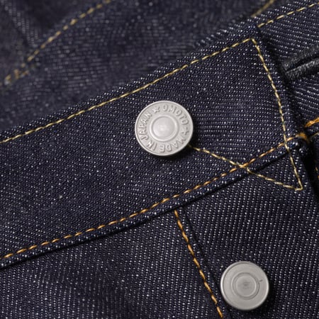 images flâneurs OMOTO DENIM  15.5oz Raw Denim coin detail-5