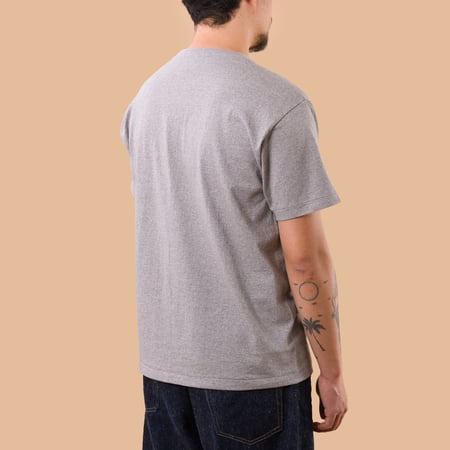 Image-Flâneurs_DENIME / Lot. 273 Crew Neck Pocket T-Shirt Heather Grey_de-dos