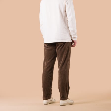 Image-Flâneurs_GOOD ON / Knit Corduroy Pants P-Brown_de dos