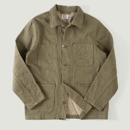 Vignettes flaneurs ONI DENIM 03502-18oz Olive Drab Denim Coverall