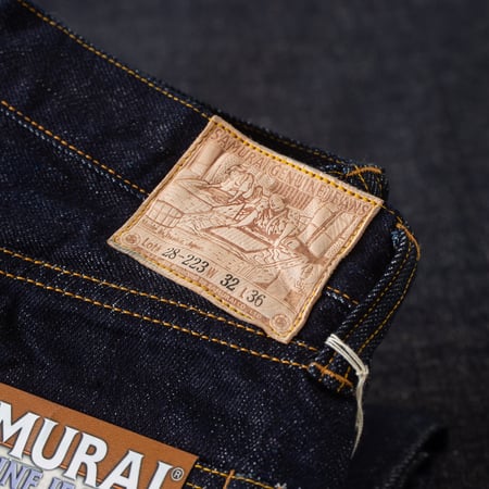 leather patch flaneurs SAMURAI JEANS S0710XX 15oz Washi Selvedge Denim Slim Straight