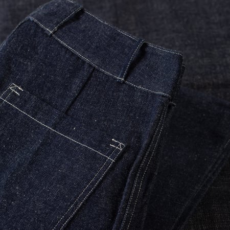 détail flaneurs Warehouse Lot. 1239 1930's WPA Double Knee Denim Trousers Indigo (1)