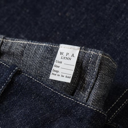 détail tag flaneurs Warehouse Lot. 1239 1930's WPA Double Knee Denim Trousers Indigo (6)