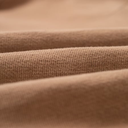 detail fabric flaneurs JACKMAN  GG Sweat Half-Zip camel (1)