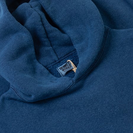 détails flaneurs DUBBLE WORKS  Loopwheel Sweat Hoodie Indigo Dye (5)