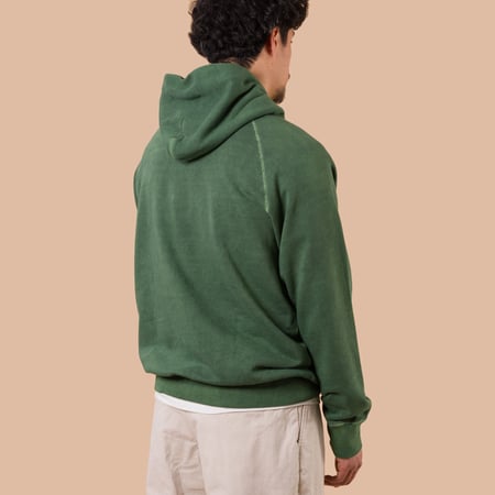 image porté de dos GOOD ON  Raglan Pullover Hood Sweat P-dark green (3)