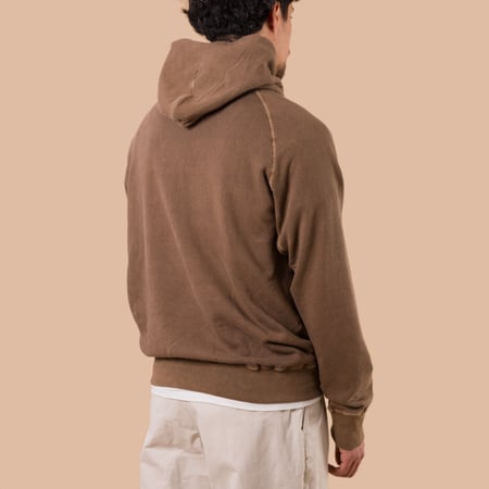 image porté de dos GOOD ON  Raglan Pullover Hood Sweat P-Bown (1)