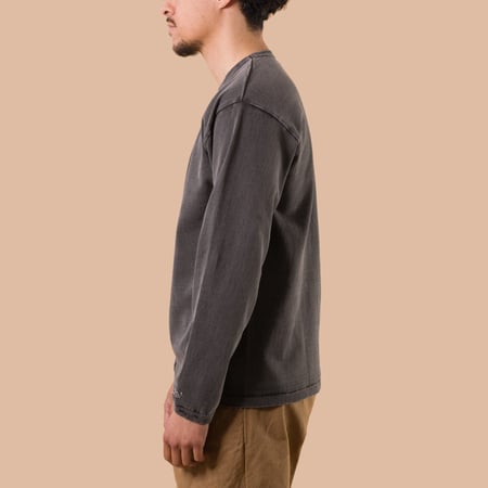 Heavyweight Long Sleeve Tee Pigment Dye Sumikuro