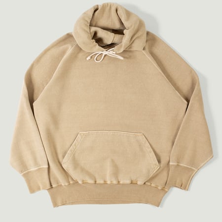 Vignettes flaneurs DUBBLE WORKS  Loopwheel Sweat Hoodie pigment dye dark camel