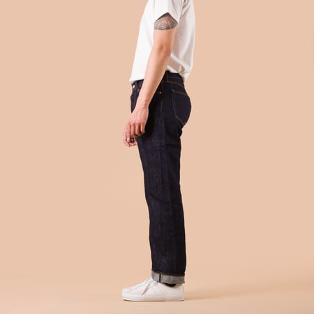 image flaneurs SAMURAI JEANS S0710XX 15oz Washi Selvedge Denim Slim Straight de profil