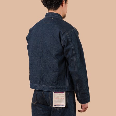 image flaneurs ONI DENIM 03517 Ishikawadai 15oz Old Design Jacket de dos
