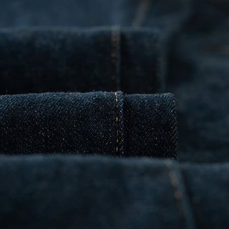 details flaneurs ONI DENIM 121S Ishikawadai 15oz Slim Tapered Stretch Jean (6)