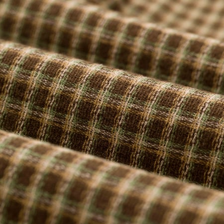 Image flâneurs BEAMS PLUS / Open B.D. Panama Plaid Double Face Brown matière