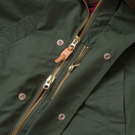 Image-Flâneurs_MANIFATTURA CECCARELLI / Rain Caban Dark Green détail zip