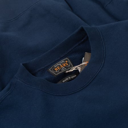 détail col flaneurs  BEAMS PLUS crewneck sweatshirt navy (2)