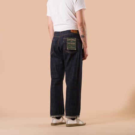 Image-Flâneurs_FOB Factory-F143 14oz Classic Straight Selvedge Denim de dos