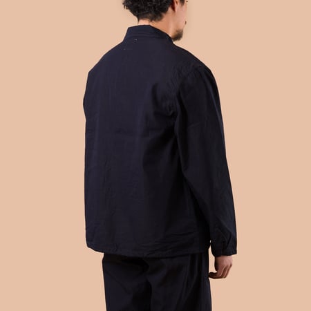 F2462 Nylon Coach Jacket Indigo