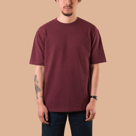 Heavyweight Short Sleeve Tee Bordeaux