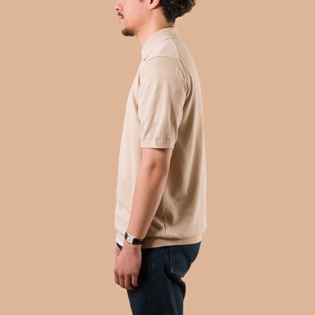 Ice Cotton Poloneck Latte Beige