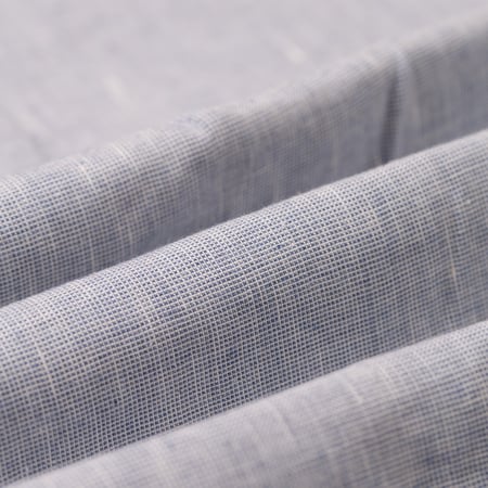 Image Flâneurs PORTUGUESE FLANNEL / Granular Shirt Blue détail matière