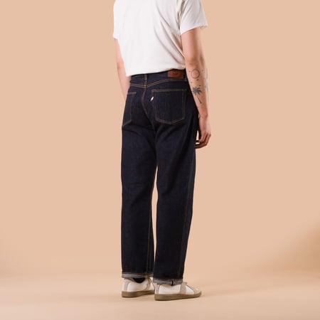 image flâneurs PURE BLUE JAPAN / XX-002 Piped Straight 14oz Selvedge Denim de dos