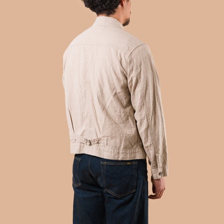 image flâneurs SEUVAS / L/C Trucker Jacket Natural de dos