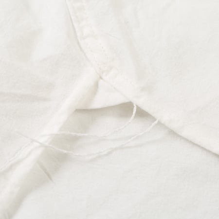 détail flaneurs FOB Factory F3429 Band Collar Shirt White (3)