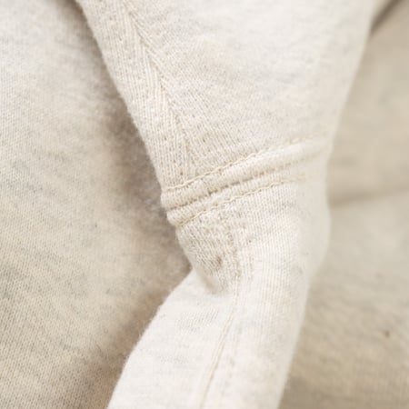 détail coutures flaneurs xx development sweat capuche épais double layer silverado and navy (2)