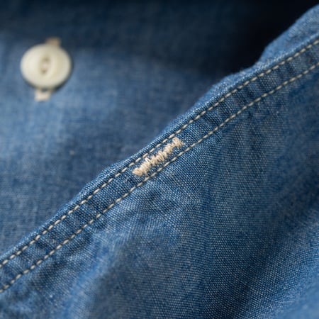 détail broderie flaneurs chemise chambray Seuvas (4)