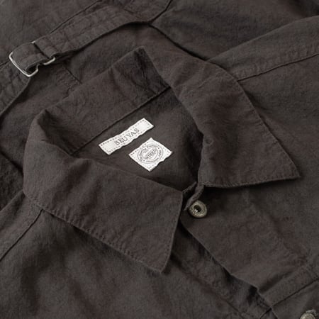 détail col flaneurs veste trucker Seuvas grise (2)