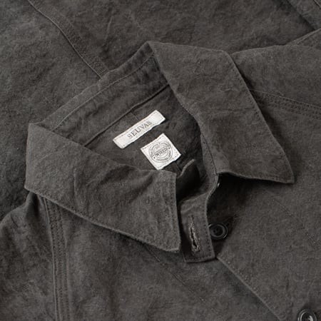 flaneurs seuvas col veste Washi Raglan Coverall Jacket Dark Charcoal (2)