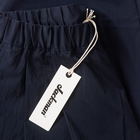 détail tag flaneurs JACKMAN Crepe Umps Pants Dark Navy (3)