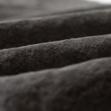 détail flaneurs pantalon SEUVAS Washi Relaxed Pants Dark Charcoal