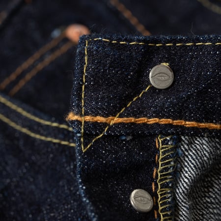 détail flaneurs Pure Blue Japan XX-002 jeans 14oz Selvedge Denim Piped Straight (6)